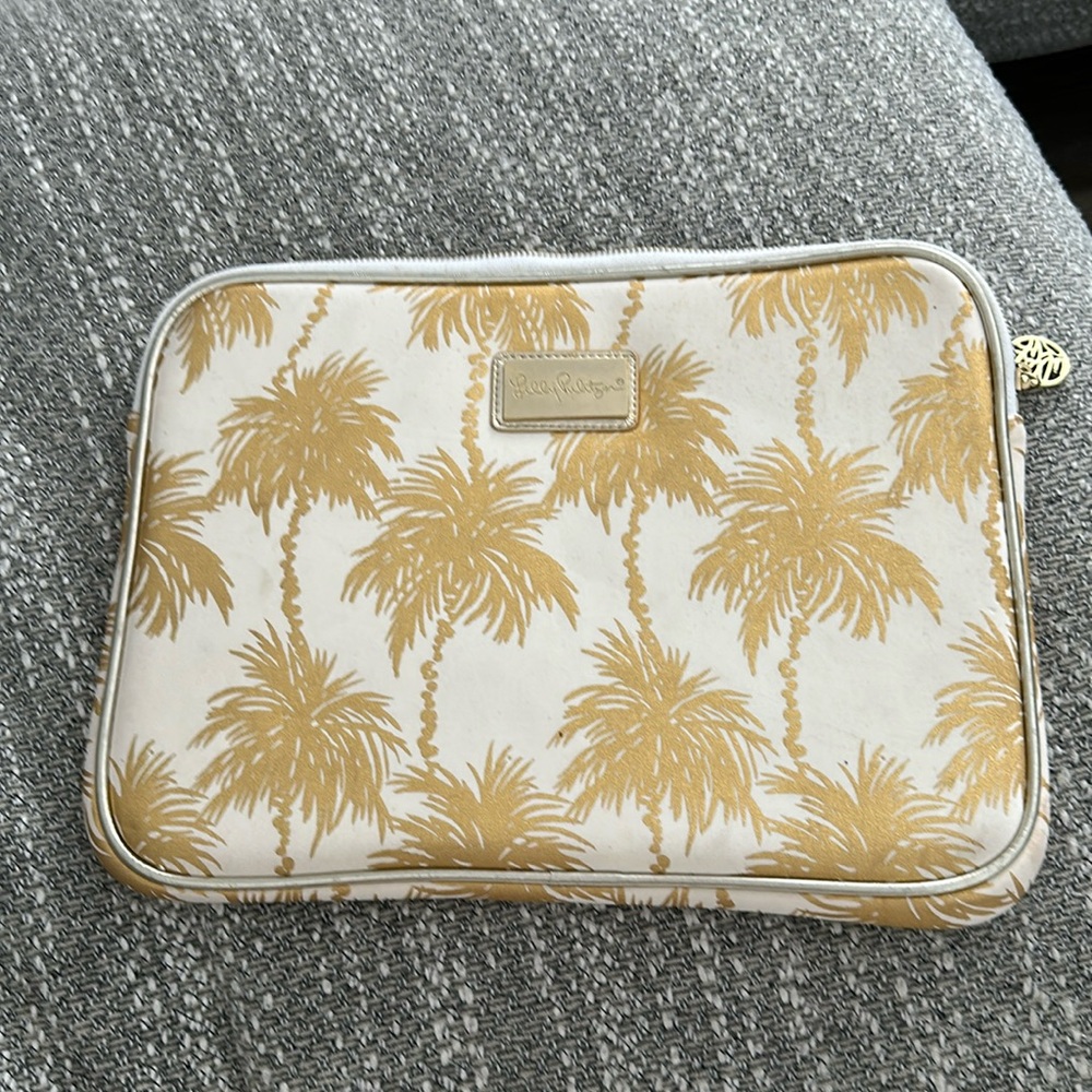 Lilly Pulitzer Gold Laptop Sleeve